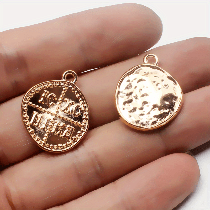 10pcs Cross Alloy Card Tag Pendant DIY Charms Earrings Bracelet